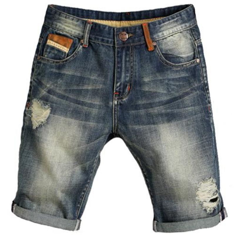 Hole Jeans Loose Cowboy Σορτς