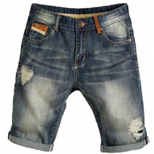 Hole Jeans Loose Cowboy Σορτς