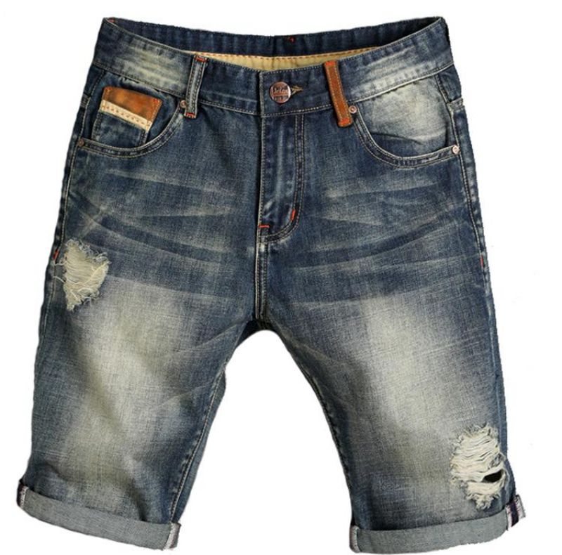 Hole Jeans Loose Cowboy Σορτς