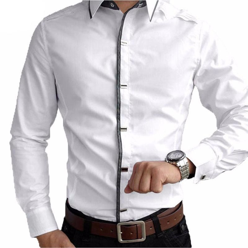 Σχεδιαστικά Βαμβακερά Πουκάμισα Slim Fit