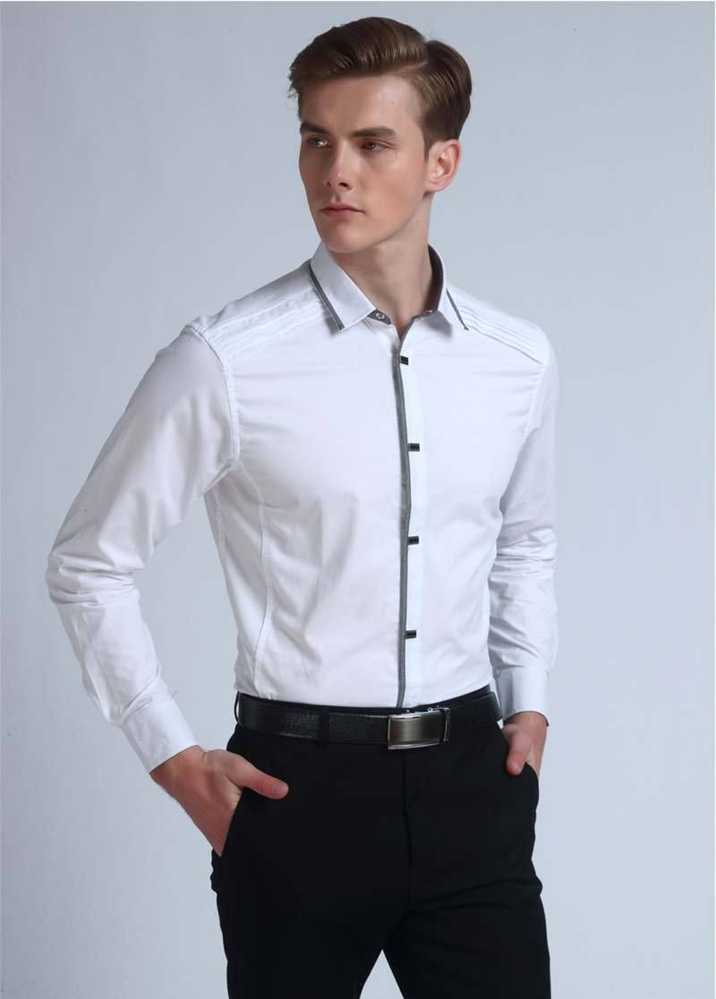 Σχεδιαστικά Βαμβακερά Πουκάμισα Slim Fit