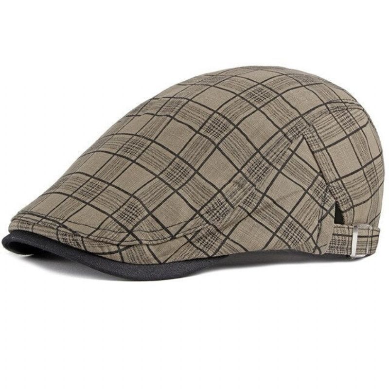 Vintage Καρό Ivy Newsboy Flat Cap