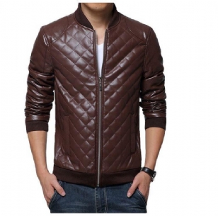 Δερμάτινο Φθινοπωρινό Χειμερινό Biker Jacket