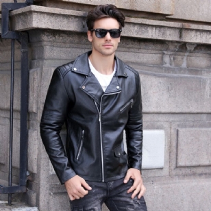 Pu Δερμάτινο Streetwear Moto Jacket