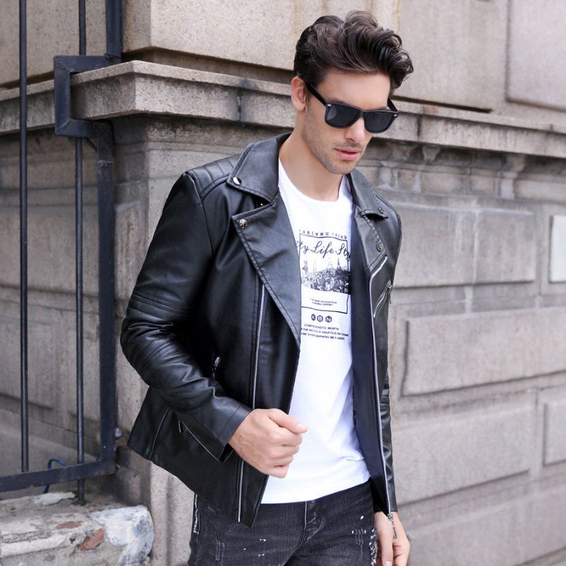 Pu Δερμάτινο Streetwear Moto Jacket