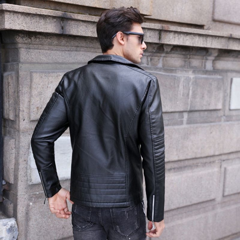 Pu Δερμάτινο Streetwear Moto Jacket