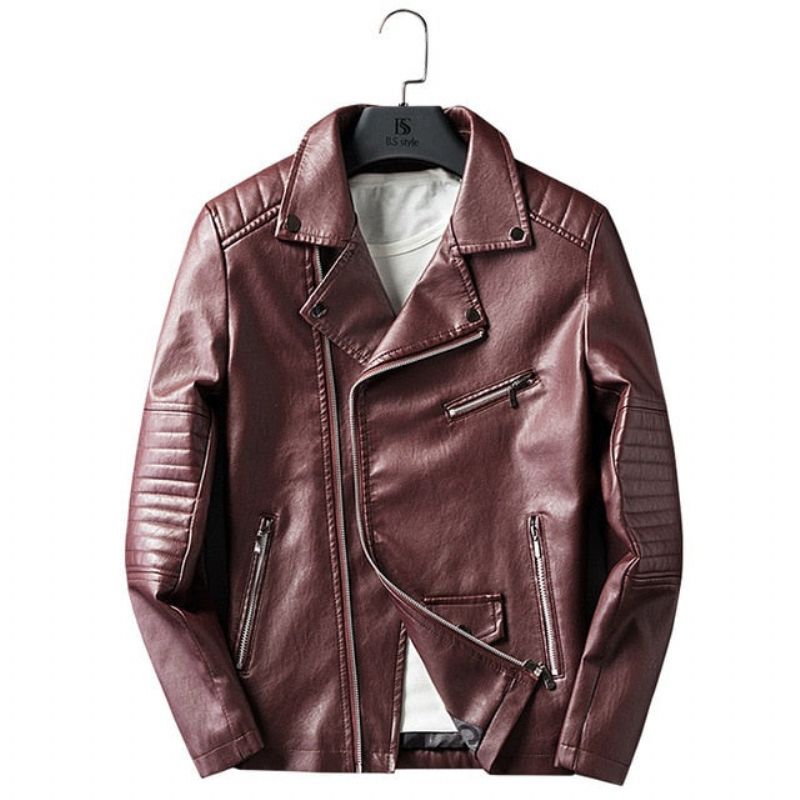 Pu Δερμάτινο Streetwear Moto Jacket