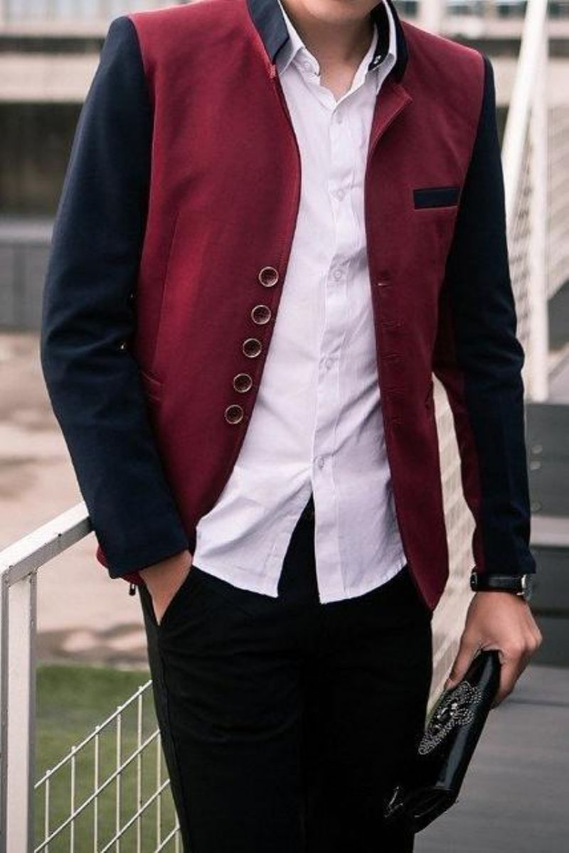 Μόδα Patchwork Casual Blazer