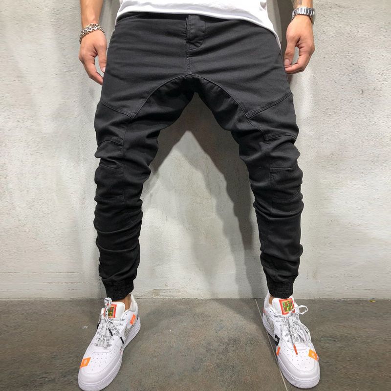 High Street Splicing Multi Pocket Joggers