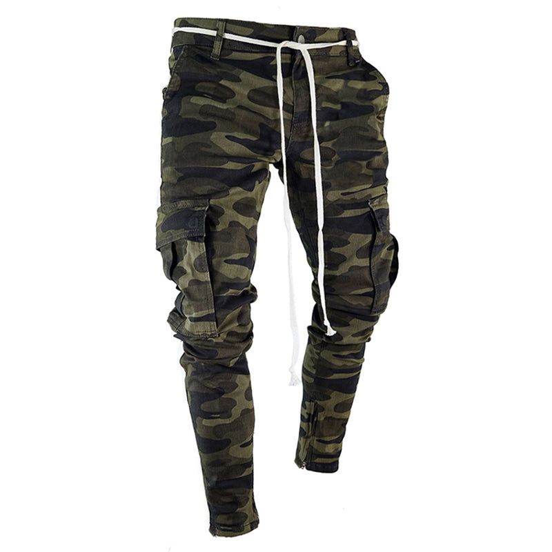 Side Stripe Camo Streetwear Joggers