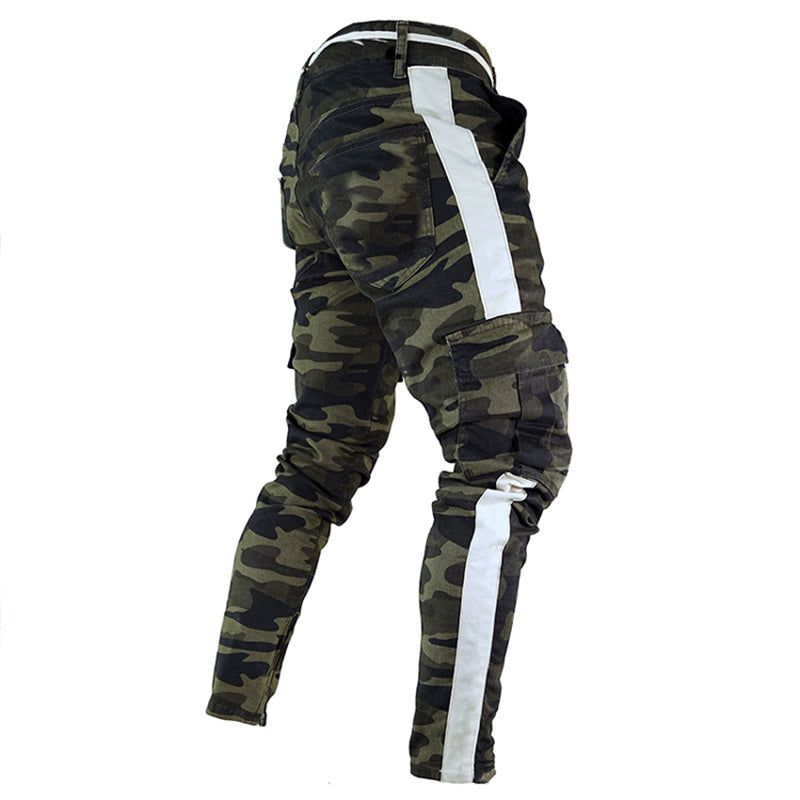 Side Stripe Camo Streetwear Joggers