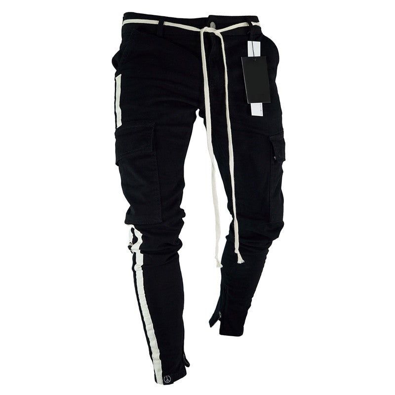 Side Stripe Camo Streetwear Joggers