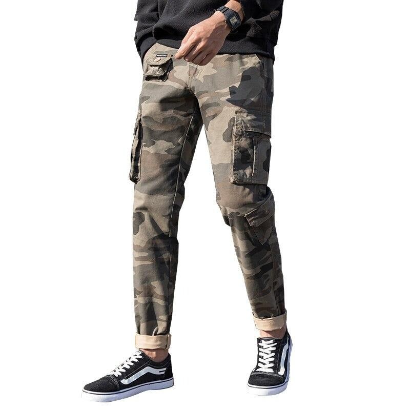 Σχεδιαστικό Παντελόνι Cotton Camo Cargo