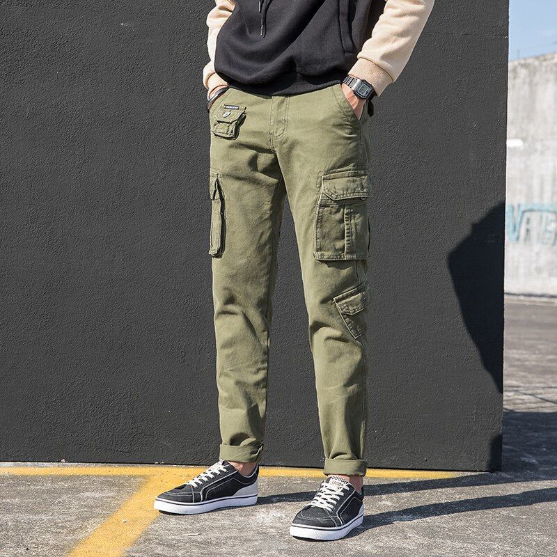 Σχεδιαστικό Παντελόνι Cotton Camo Cargo