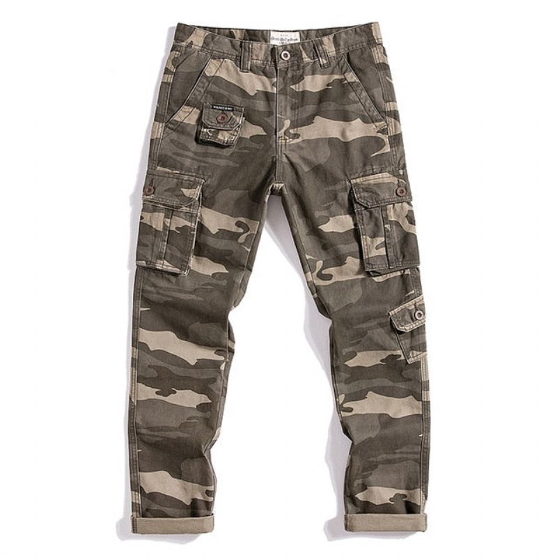 Σχεδιαστικό Παντελόνι Cotton Camo Cargo