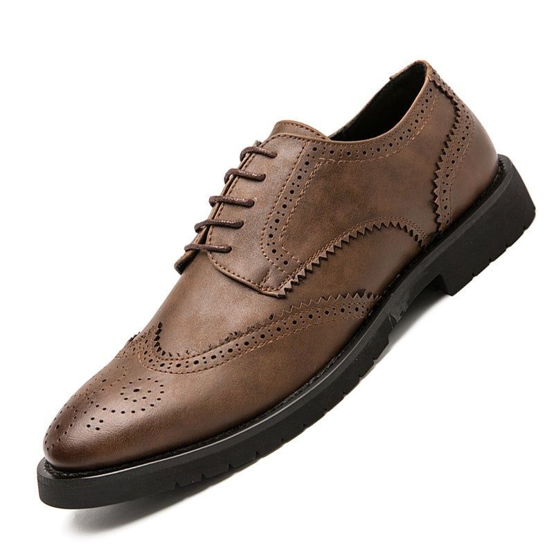 Ανδρικά Παπούτσια Brogue British Casual Δερμάτινα Φόρεμα