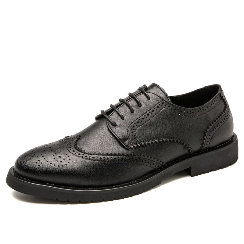 Ανδρικά Παπούτσια Brogue British Casual Δερμάτινα Φόρεμα