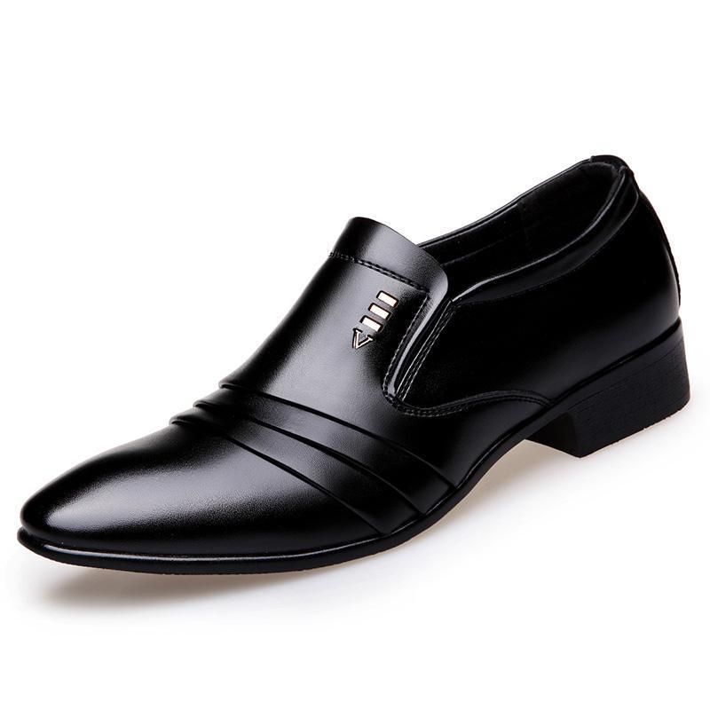 Φόρεμα Loafers Ελαφρά Παπούτσια Pointy Μαύρα Παπούτσια