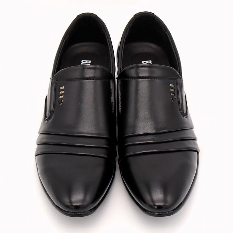 Φόρεμα Loafers Ελαφρά Παπούτσια Pointy Μαύρα Παπούτσια