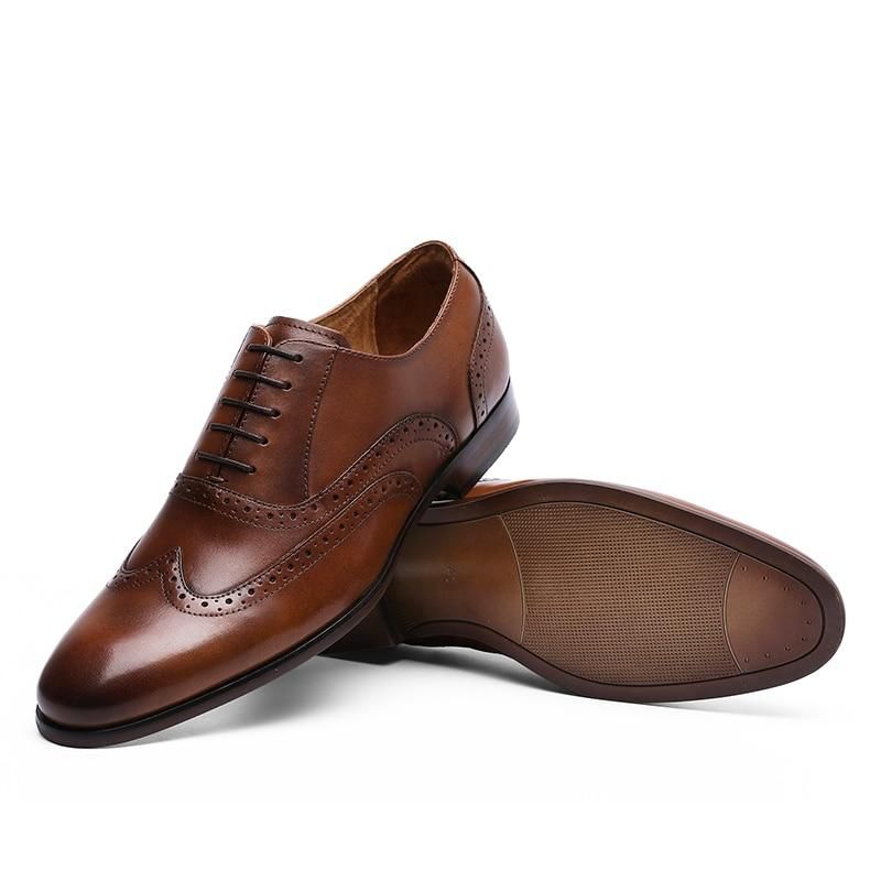 Grain Γνήσιο Δέρμα Οξφόρδης Oxfords Style Bullock