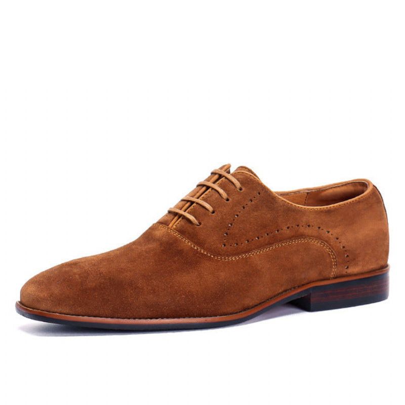 Σχεδιαστικά Γνήσια Δερμάτινα Παπούτσια Oxford Suede