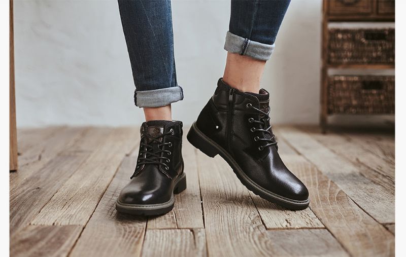 Γνήσιο Ανδρικό Δέρμα Ankle Botas