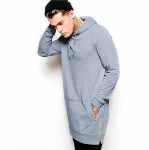 Φλις Χιπ Χοπ Longline Μόδα Hoodie