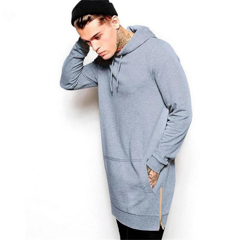 Φλις Χιπ Χοπ Longline Μόδα Hoodie