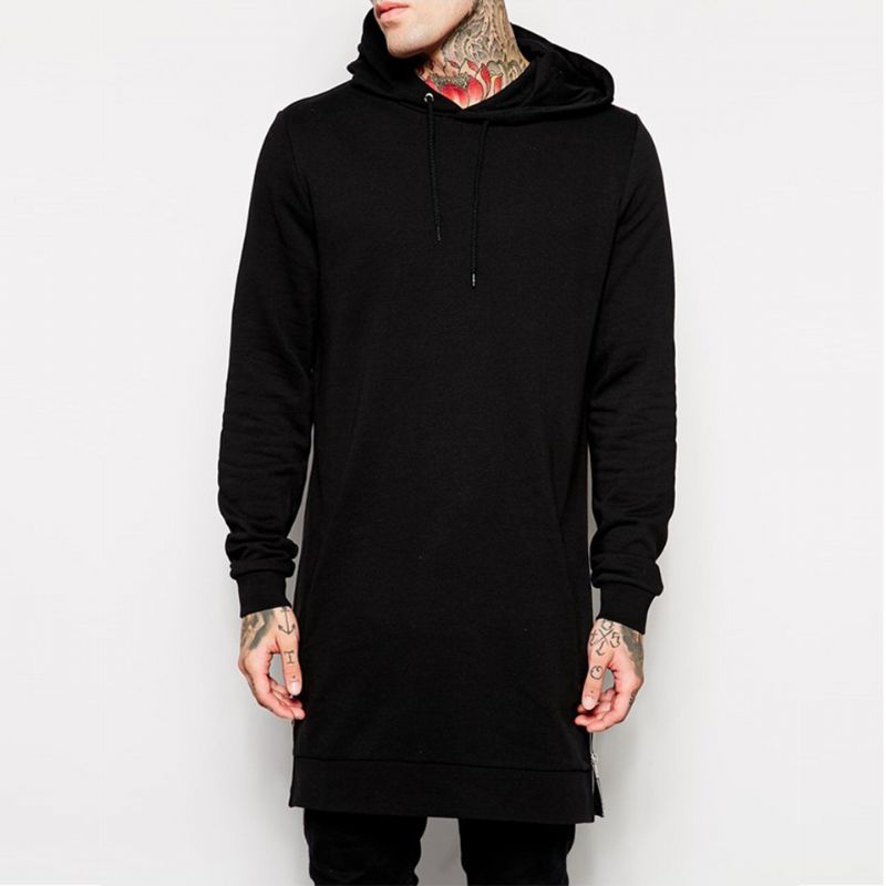 Φλις Χιπ Χοπ Longline Μόδα Hoodie