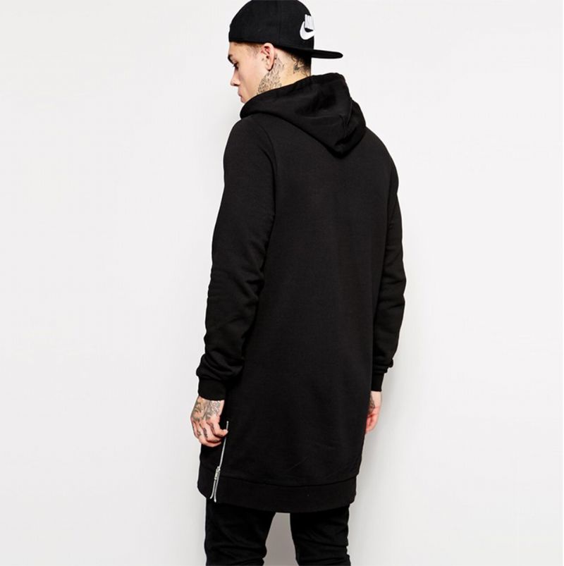 Φλις Χιπ Χοπ Longline Μόδα Hoodie