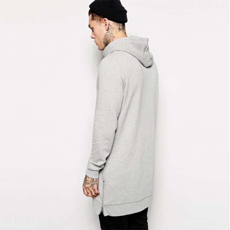 Φλις Χιπ Χοπ Longline Μόδα Hoodie