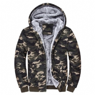 Χειμερινό Χοντρό Φλις Camo Hoodie