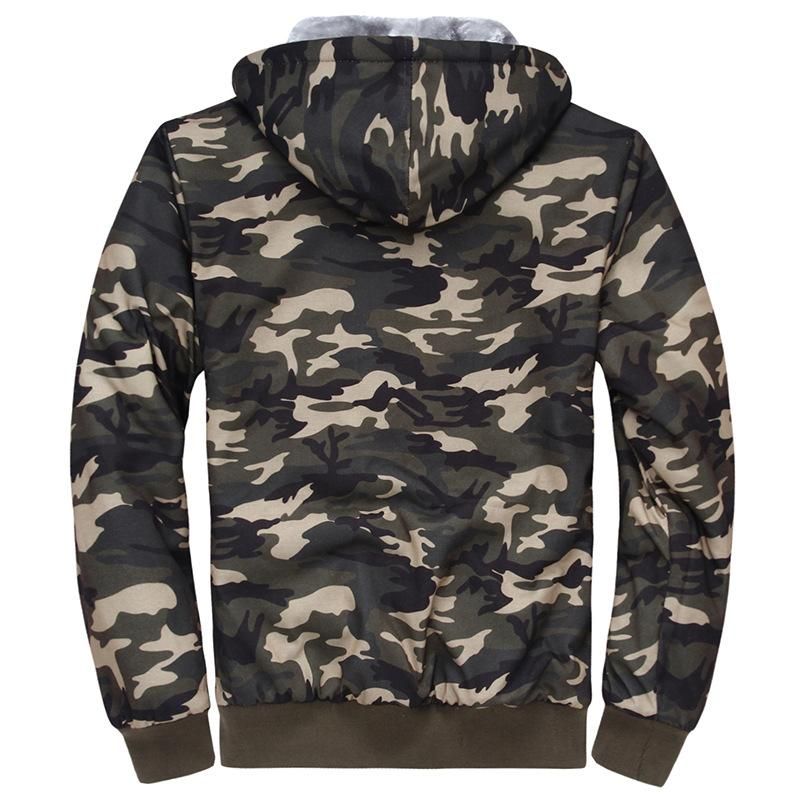 Χειμερινό Χοντρό Φλις Camo Hoodie