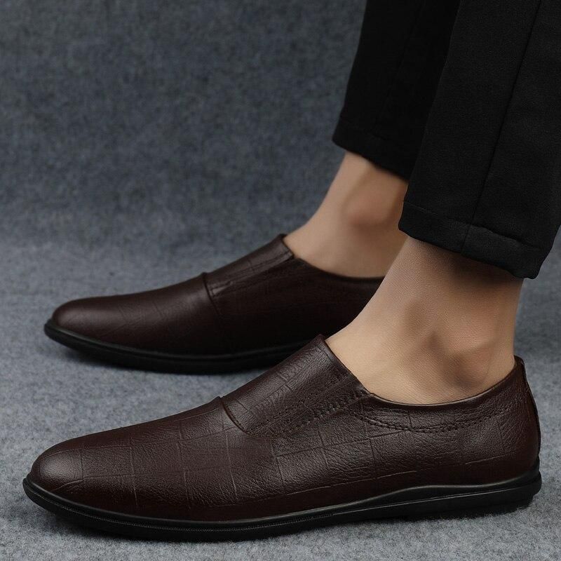 Δερμάτινα Slip Loafers Ελαφρά Παπούτσια