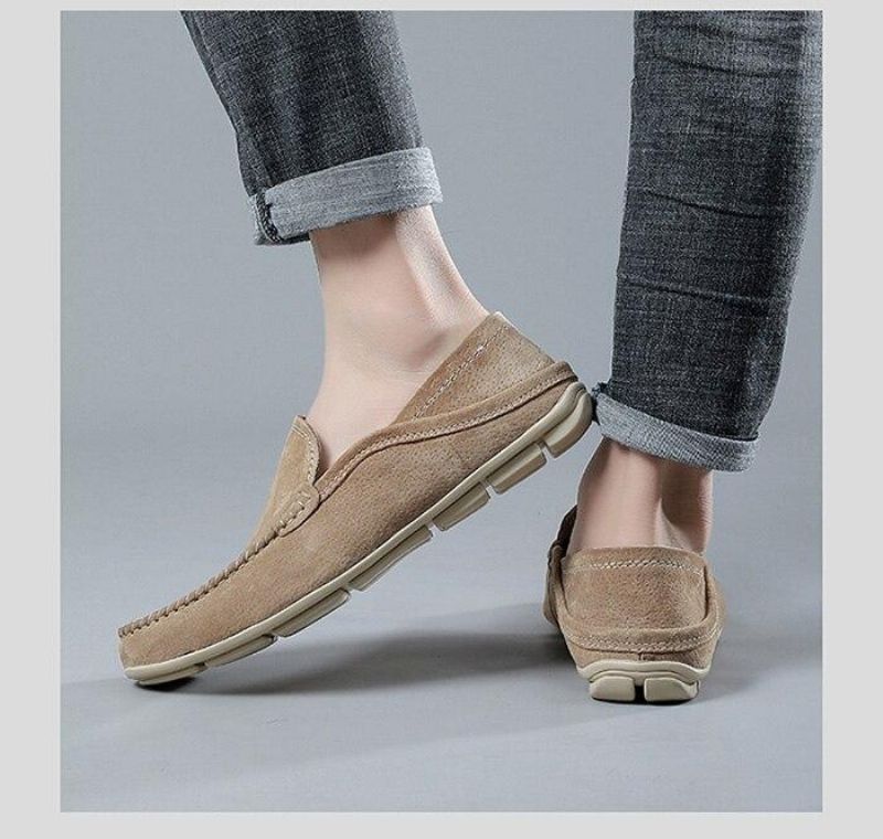 Casual Suede Leather Loafers Ελαφρά Παπούτσια Για Το Καλοκαίρι