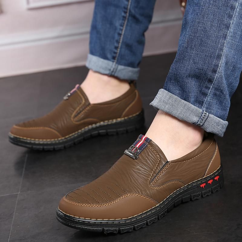 Δερμάτινα Loafers Ελαφρά Παπούτσια Slip-on Παπούτσια