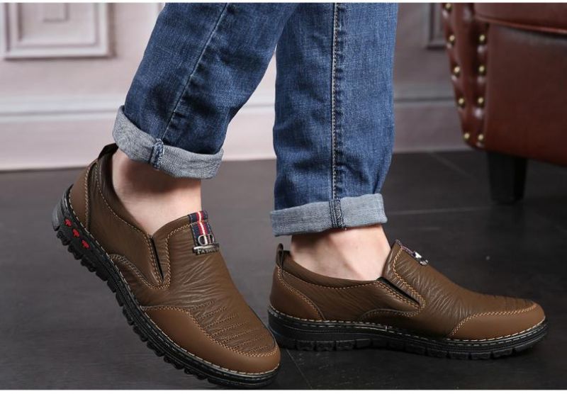 Δερμάτινα Loafers Ελαφρά Παπούτσια Slip-on Παπούτσια