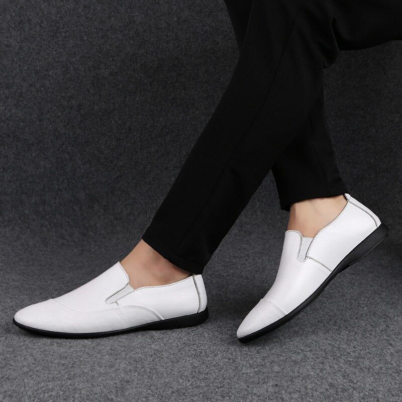 Γνήσιο Δερμάτινο Slip-on Loafers Ελαφρά Παπούτσια