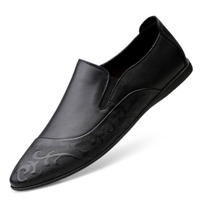 Γνήσιο Δερμάτινο Slip-on Loafers Ελαφρά Παπούτσια