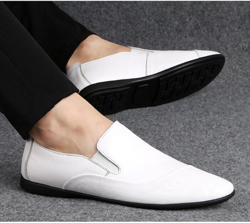 Γνήσιο Δερμάτινο Slip-on Loafers Ελαφρά Παπούτσια