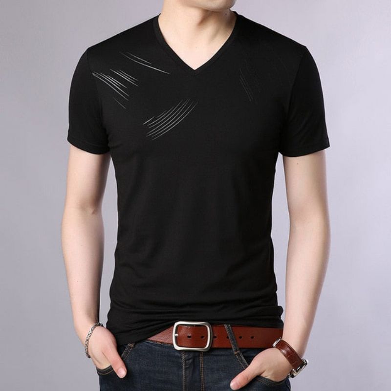 Μόδα Trend Streetwear V Neck Tshirt