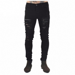 Hip Hop Swag Distressed Slim Jeans 3 Χρωμάτων