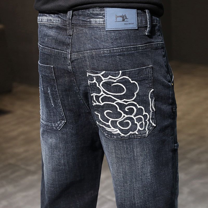 Κεντημένο Baggy Μόδα Jeans