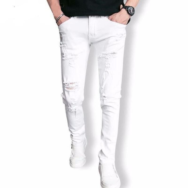 Μόδα White Ripped Jeans