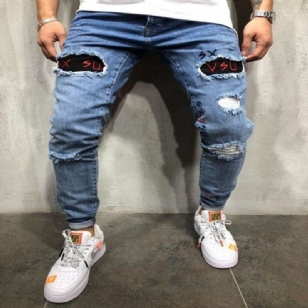 Μπλε Skinny Hole Jeans