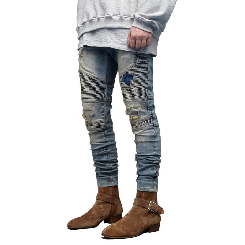 Σκισμένο Biker Jeans