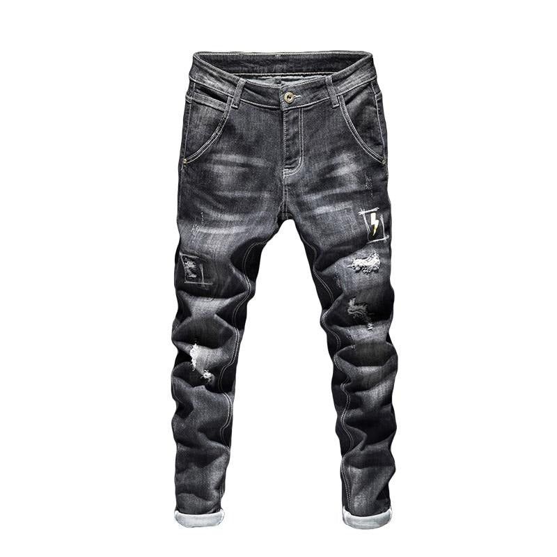 Slim Fit Distressed Streetwear Jeans