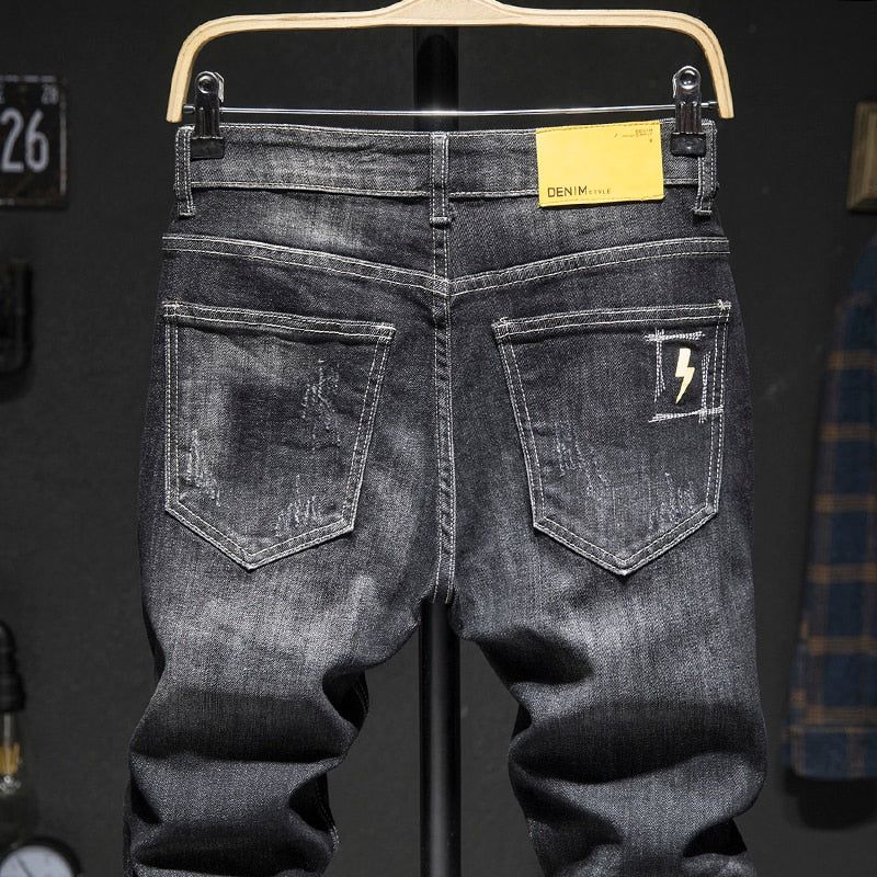 Slim Fit Distressed Streetwear Jeans