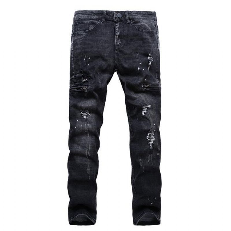 Τζιν Distressed Black Jeans