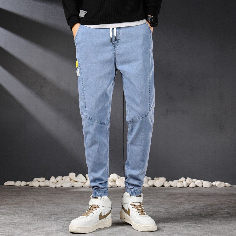 Vintage Streetwear Denim Jogger Παντελόνι